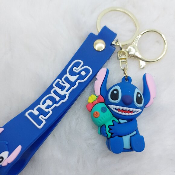 2/$25 Stitch and Scrump keychain wrist strap lanyard with 'Stitch' - Picture 1 of 6